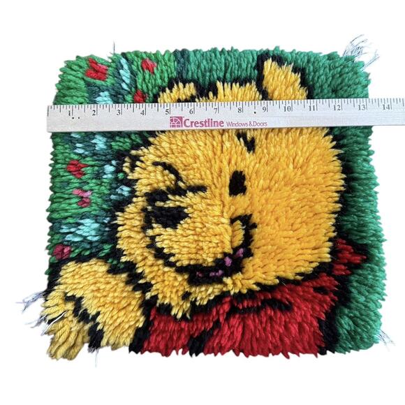 Winnie the Pooh Latch Hook VTG Square Rug Only Nursery Wall Hanging Disney READ - Picture 5 of 7